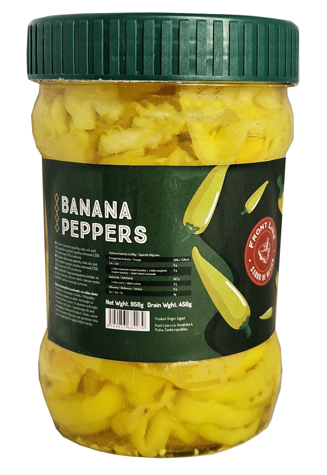 Yellow Banana pepper 950ml*